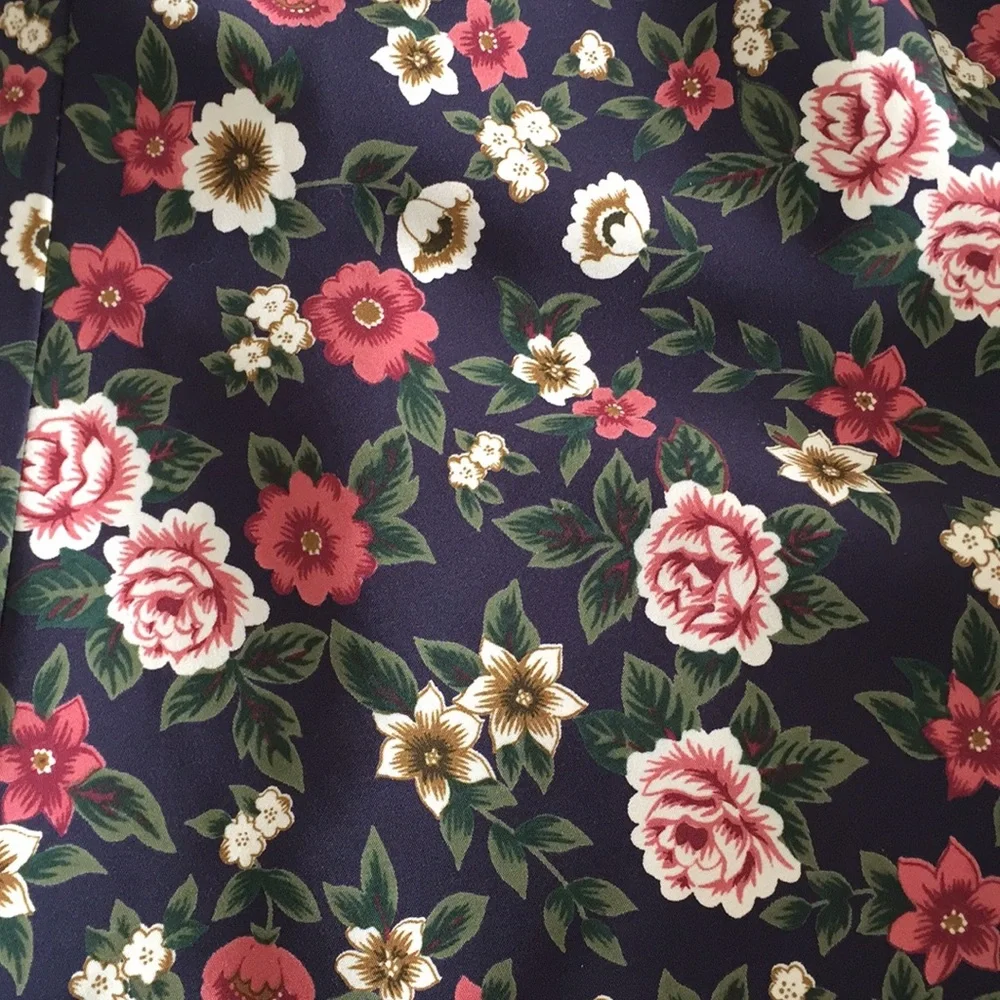 Cacique Floral Slip Dress Jumper Black Rose Print Y2K Lingerie Style Size M